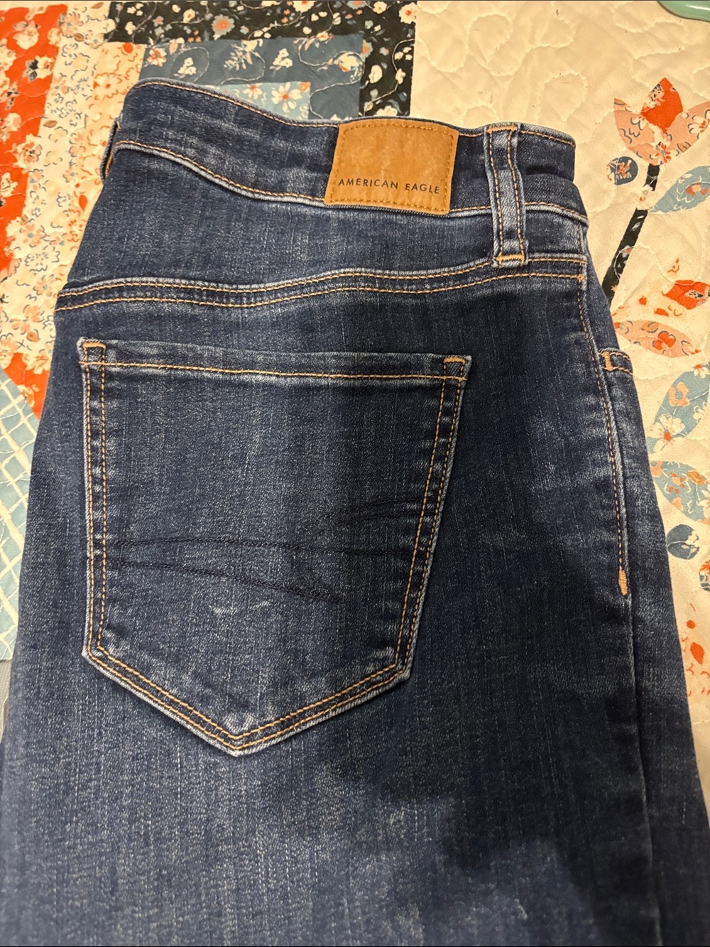 American Eagle Outfitters Women's Dark Blue Skinny Jeans